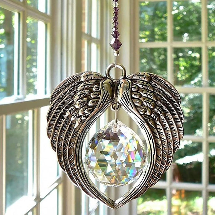 🎉🎉 Angel Wings Suncatcher (for Car Pendant, Chakra Window, Home Valentine's Decor-Purple)