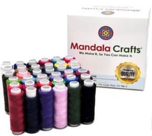 36 Color All Purpose Hand Machine Sewing Embroidery Polyester Thread Assortment Spools