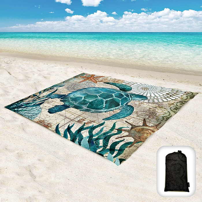 95”x 80” Waterproof Sandproof Beach Mat/Blanket Picnic Travel, Camping, Festival