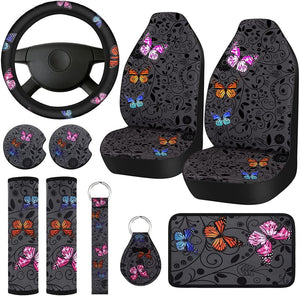 Car Seat Covers for Women Butterfly Car Accessories Women 10 PCS (Cute Style)