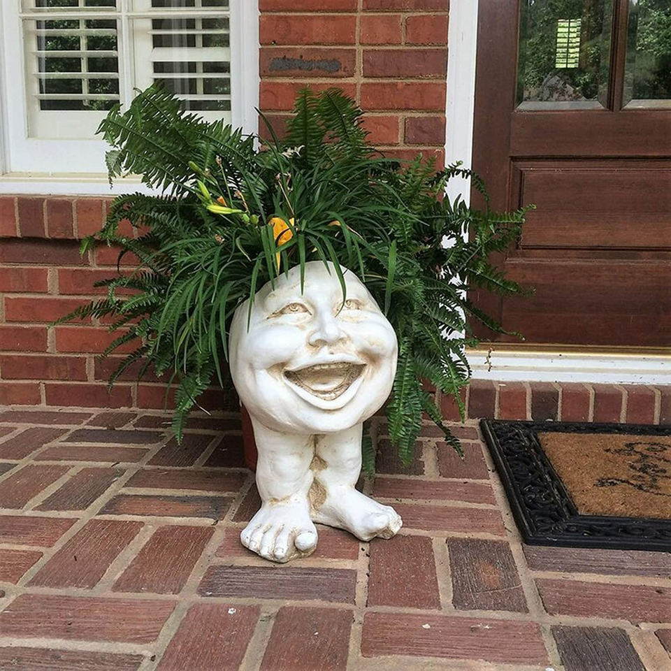 funny indoor plant pots Unique Funny Face Planters Pots for Indoor Outdoor – Shop Premium