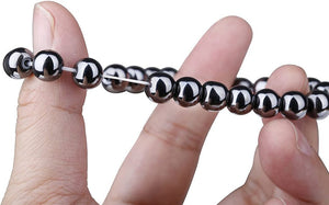 3Pcs Magnetic Hematite Therapy Beads Bracelet Men Women Healing Energy Natural Stone Adjustable Bracelet Tiger Eye Stone