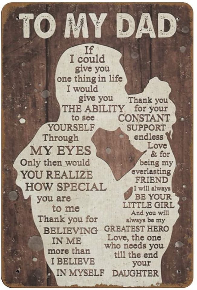 🔥 HOT Item! 🔥 To My Dad If I Could Give You One Thing in Life Gift for Dad 8x12in Tin Sign