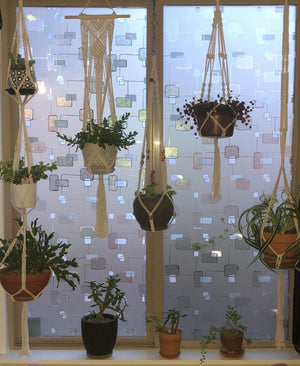 5 Packs Macrame Plant Hangers with Hooks,Set Flower Pot Holder, for Indoor Boho Home Decor