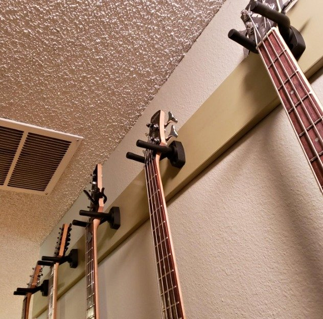 6 Pcs Guitar Hangers Keep Hook Holder Wall Mount for All Size Guitars, Bass, Mandolin, Banjo