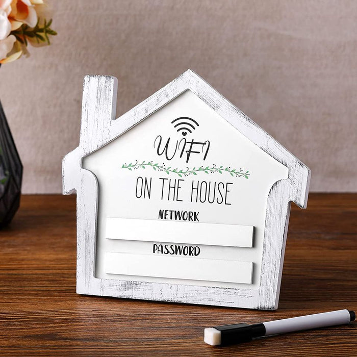 Wifi Password Sign for Home Farmhouse Sign Wood Home Decorative Sign Plaque