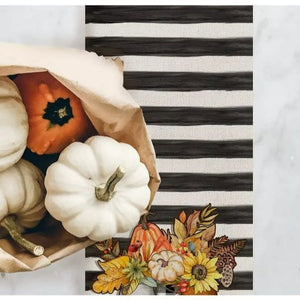 💯Floral Pumpkin Strips Table Runner Fall Autumn Thanksgiving Farmhouse Decor 13x72"💯
