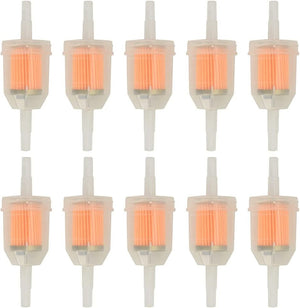 10 Pack Gas Inline Fuel Filters Replace Kawasaki Kohler John Deere 1/4" x 5/16"