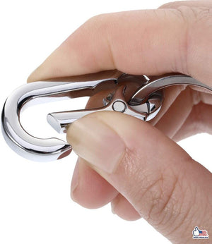 Metal Carabiner Clip Keychain Holder Organizer for Tile Key Finder Car Men and Women (4 Pack)