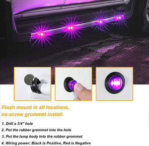 ✱Clearance Sale!!✱ 3/4" LED Rock Lights, Clearance Wheel Fender Light w/ Bullet Grommet Waterproof!