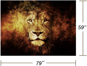 🔥NEW🔥 Flame Lion Tapestry Wall Hanging, Lion Wall Art Tapestry Animal Tapestry ,59''x79''