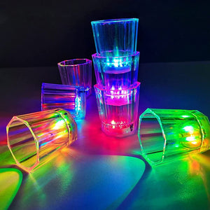 Set of 24 Party Favors Adults Shot Cups for Party LED Flash Light Up Drinking Glasses for Birthday