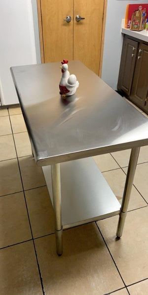 Kitchen Work Station Table 48”x24” Stainless Steel Commercial Prep Table 2 Level NSF Certified New