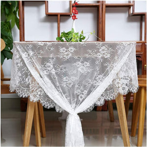 60 X120 Inch Classic White Wedding Lace Tablecloth Lace Tablecloth Overlay Vintage Embroidered