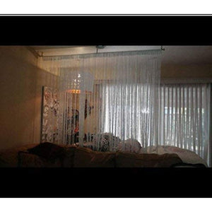 💯NEW SALE❗❗ Silver / Grey String Door Curtains Window Panel Room Divider Crystal Tassel Fringe