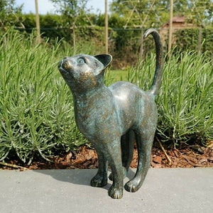 👌👌LIMITED DEALS😍👏Cat Resin Bronze Lawn Porch Yard Home Garden Outdoor Sculpture Statue Decor
