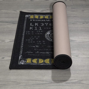 100 Rug 18 x 43 Black Runner Rug Designer Floor Decor Carpet