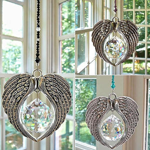 🎉🎉 Angel Wings Suncatcher (for Car Pendant, Chakra Window, Home Valentine's Decor-Purple)