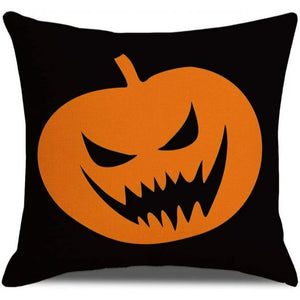 💯Set of 4 Halloween Decor Trick or Treat Throw Pillows Covers Black Orange 18x18"💯