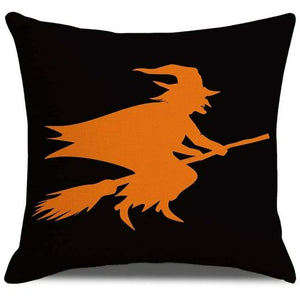 💯Set of 4 Halloween Decor Trick or Treat Throw Pillows Covers Black Orange 18x18"💯