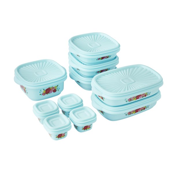 The Pioneer Woman 20-Piece Assorted Food Storage Set, Sweet Rose