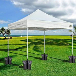 🚩4pcs Outdoor Pop Up Canopy Tent Umbrella Black Foldable Weight Sand Carry Bag Grommet