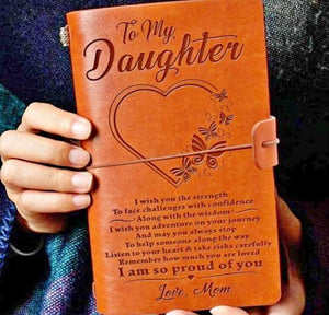 👨‍👧‍👧120 Page travel Journal " To My Daughter" Leather Notebook for My Daughter - BIG BIG SALE⭐