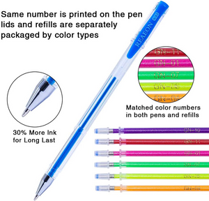 🔥NEW🔥200 Pack Gel Pen with Case Coloring Books and 100 Refills for Drawing Painting Writing