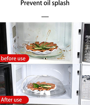 2 Pack Microwave Splatter Cover for Food Serving Cover with Steam Vent