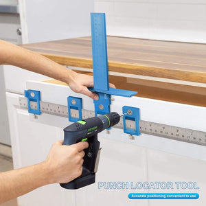 Cabinet Hardware Jig Tool - Adjustable Drill Template Guide