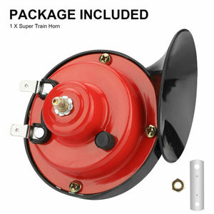12V Super Loud Train Horn Waterproof for Motorcycle Car Truck SUV Boat
