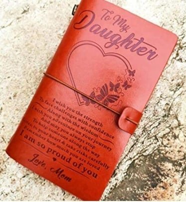 👨‍👧‍👧120 Page travel Journal " To My Daughter" Leather Notebook for My Daughter - BIG BIG SALE⭐