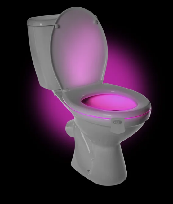 Motion Activated Toilet Bowl Night Light Color Lamp 8 Color Changing LED Lights BRAND NEW