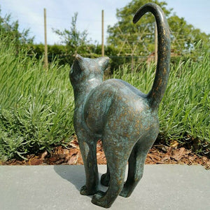 👌👌LIMITED DEALS😍👏Cat Resin Bronze Lawn Porch Yard Home Garden Outdoor Sculpture Statue Decor
