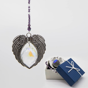 🌱🌾Angel Wings Suncatcher (for Car Pendant, Chakra Window, Home Valentine's Decor-Purple)