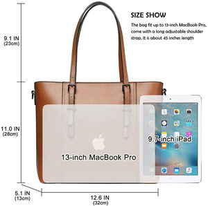 👜☀️NEW Red Wine Large Leather Tote Bag Commute Handbag Shoulder Satchel Bag Elegant for Women