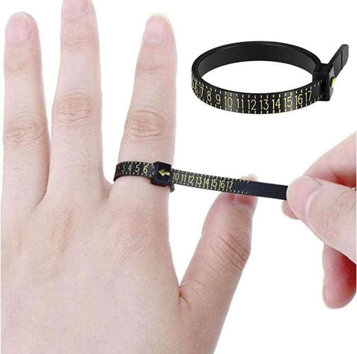 Ring Sizer Measuring Set Reusable Finger Size Gauge Measure 1-17 USA Rings Size