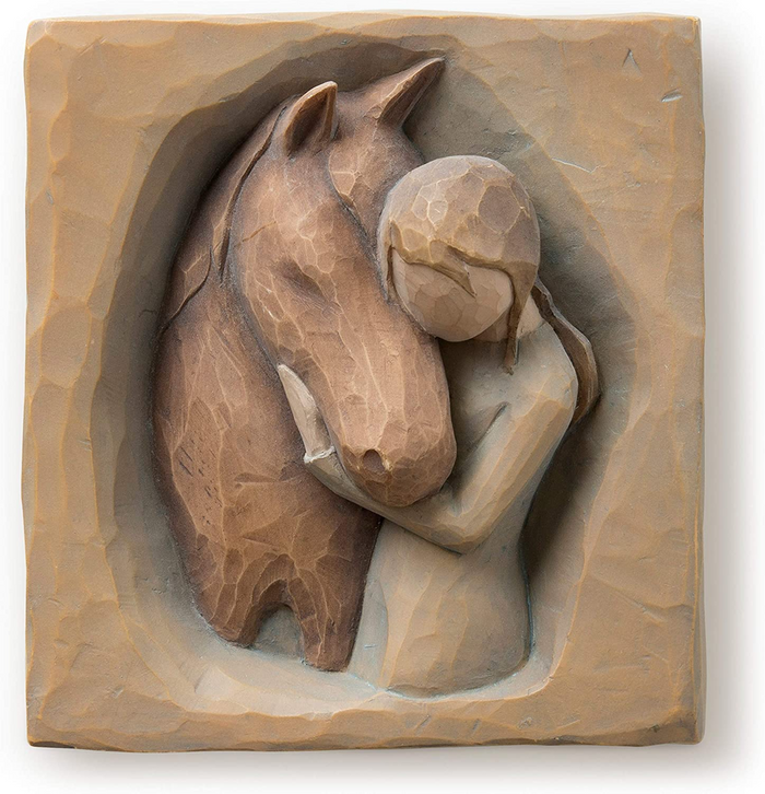 Willow Tree Quiet Strength Plaque, Sculpted Hand-Painted bas Relief - NEW!!