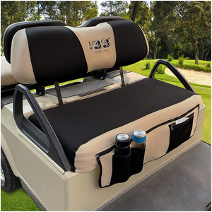 ☀️NEW Golf Cart Seat Cover Set Black and Beige