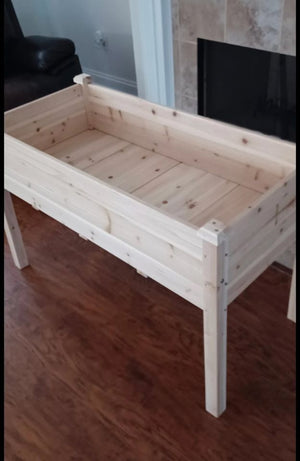 Brand New Raised Garden Bed 48x24x30in Elevated Wooden Planter Box w/ Legs Standing Bed for Garden
