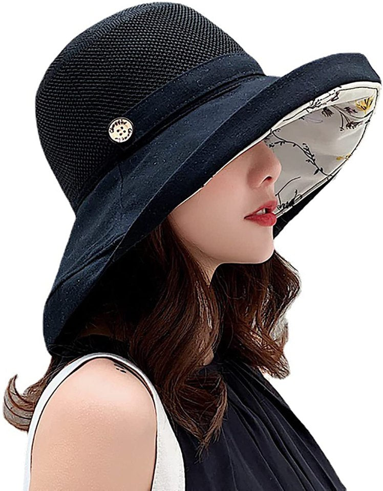 🌺🌺 Women Mesh Sun Hats Wide Brim Beach Bucket Caps