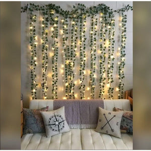 🏷️SALE❗️❗️ 84ft Artificial Ivy 12 Pack Vine Garland Leaves Greenery Wall Hanging with 100 LED