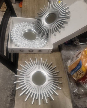 🌔CLEARANCE SALE🌔 ~ 3 PACK Mirrors Silver Wall Decor Round - BRAND NEW💯