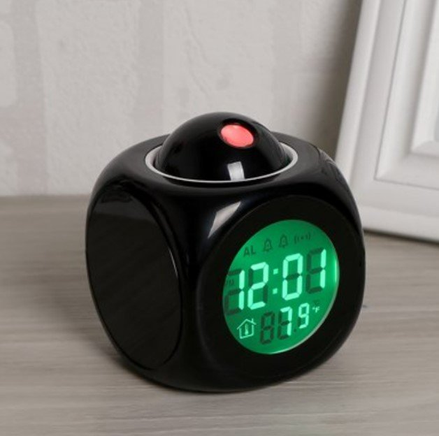Ceiling Projection Clock | Digital Alarm Clock |Projection Talking LCD Display Clock w/ Time & Temperature |Decorative Clocks