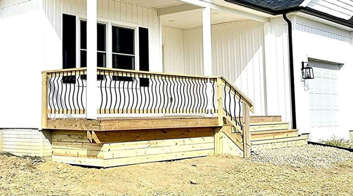 Deck Balusters 51pcs 32”x1” Aluminum Alloy Wood Composite Porch Balcony Spindles Staircase Railing
