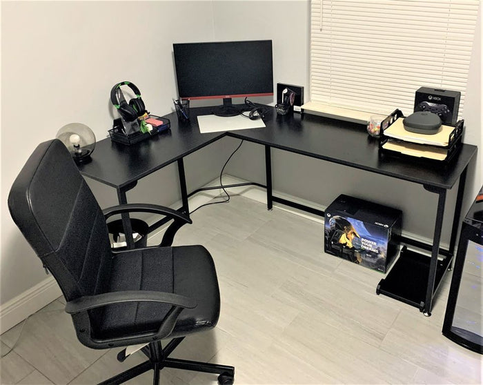 66" Heavy-Duty Workstation Computer Desk, 450LBS Gaming Home Office Desk With CPU Stand, Solid
