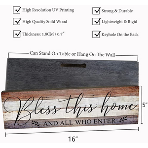 Bless This Home Rustic Wall Hanging