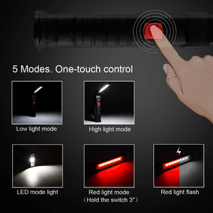 🔥2 Pack🔥 Rechargeable COB LED RED Light Lamp Flashlight Folding