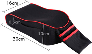 Car Armrest Cushion with Phone Holder Storage Bag