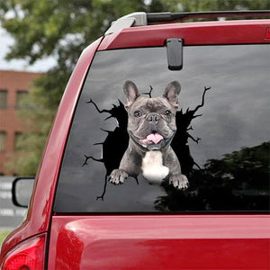 Dog Decal-Crack Car Sticker